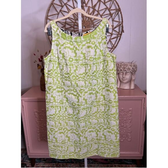 Women's Soca St. John Dress Size 12 Green White - Picture 1 of 4